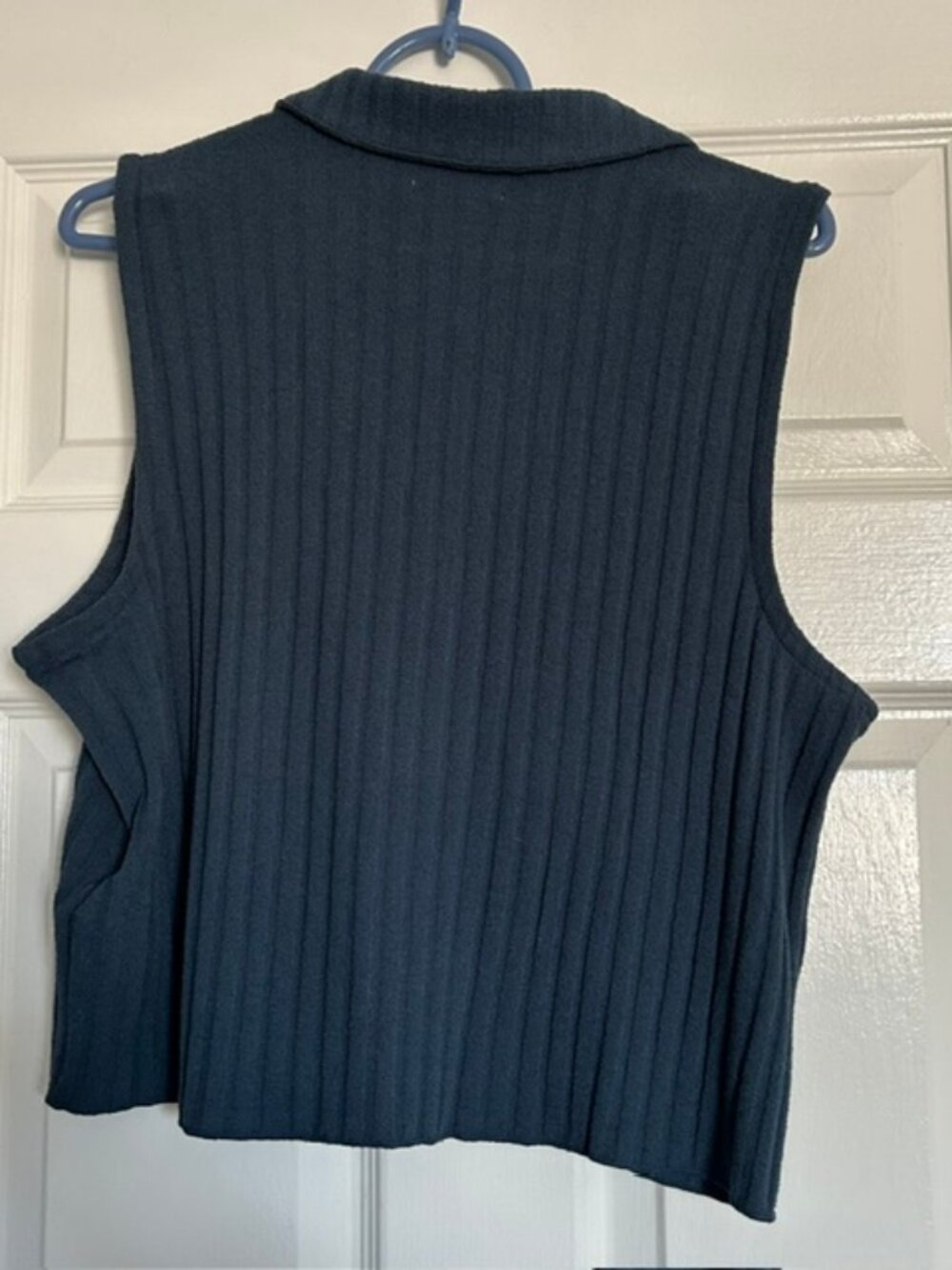 Madewell Mixed-Button Ribbed Polo Tank - Picture 3 of 5